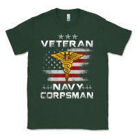 Sports Green Veteran Navy Corpsman Patriotic 4th of July Gifts Classic Tee - minhPixels