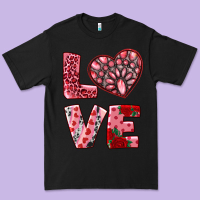 Love With Pink Gemstone Premium Tee Designed By Ranaportraitstore