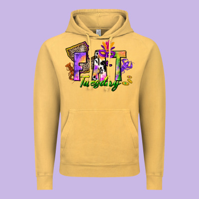 Fat Tuesday Vintage Hoodie Designed By Cowgirlartshop