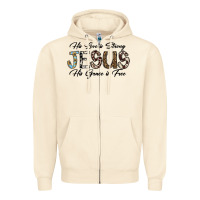 Sandshell His Love is Strong Jesus His Grace is Free Zipper Hoodie - CowhideDigitalArt