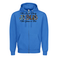 True Royal His Love is Strong Jesus His Grace is Free Zipper Hoodie - CowhideDigitalArt