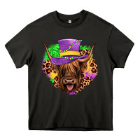 Asphalt highland cow mardi gras Heavy Core Tee - JahusDesignShop