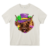 Cream highland cow mardi gras Heavy Core Tee - JahusDesignShop