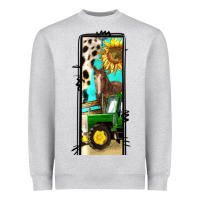 Heather Grey farm life alphabet lowercase letters l Heavyweight Sweatshirt - BundleAndBundleShop