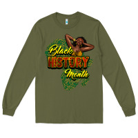 Army Green Black History Month Long Sleeve Tee - HowdyJamesFarm