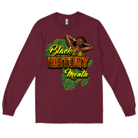 Burgundy Black History Month Long Sleeve Tee - HowdyJamesFarm