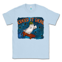 Dusty Blue Creep It Real Classic Tee - texasbilliewilder