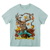 Arona Fall Breeze And Autumn Leaves Deer Heavy Core Tee - LillyAllenDesigns