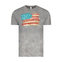 Cloud Rock American flag with leopard Vintage Tee - HowdyJamesFarm