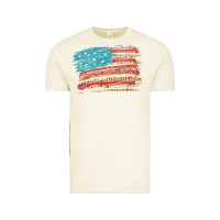 Vintage Arctic American flag with leopard Vintage Tee - HowdyJamesFarm