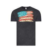 Vintage Black American flag with leopard Vintage Tee - HowdyJamesFarm
