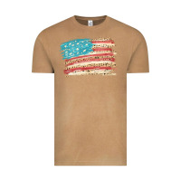 Vintage Camel American flag with leopard Vintage Tee - HowdyJamesFarm