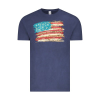 American Flag With Leopard Vintage Tee | Teevron