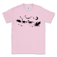 Bubblegum Pink christmas santa dinosaur sleigh ride t rex funny gift t shirt Classic Tee - minhPixels