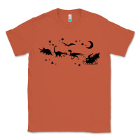 Copper christmas santa dinosaur sleigh ride t rex funny gift t shirt Classic Tee - minhPixels