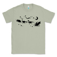 Matcha christmas santa dinosaur sleigh ride t rex funny gift t shirt Classic Tee - minhPixels
