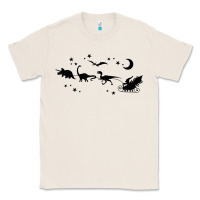 Natural christmas santa dinosaur sleigh ride t rex funny gift t shirt Classic Tee - minhPixels