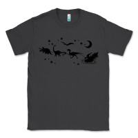 Smoke christmas santa dinosaur sleigh ride t rex funny gift t shirt Classic Tee - minhPixels