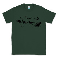 Sports Green christmas santa dinosaur sleigh ride t rex funny gift t shirt Classic Tee - minhPixels