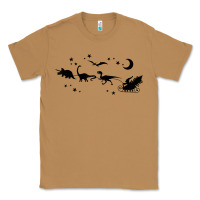 Toasted Coconut christmas santa dinosaur sleigh ride t rex funny gift t shirt Classic Tee - minhPixels