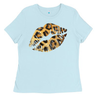 Baby Blue Leopard Lips Ladies Tee - Bettercallsaul