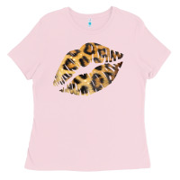 Bubblegum Pink Leopard Lips Ladies Tee - Bettercallsaul