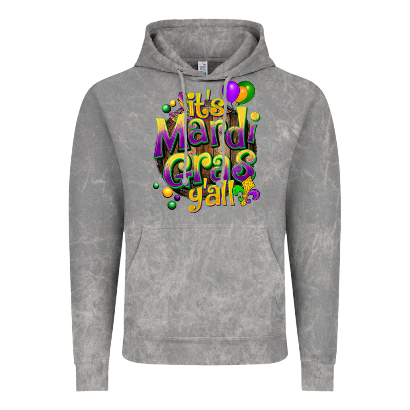 Its Mardi Gras Yall Vintage Hoodie by CowGirlArtShop | Teevron