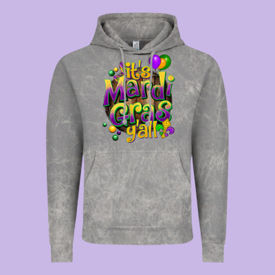 Its Mardi Gras Yall Vintage Hoodie Designed By Cowgirlartshop