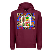 Burgundy Dia de los muertos Premium Hoodie - RanaPortraitStore