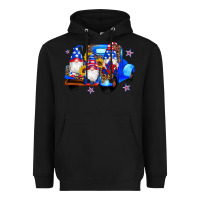 Black american flag gnomes truck sunflowers star leopard Heavyweight Hoodie - Artiststas