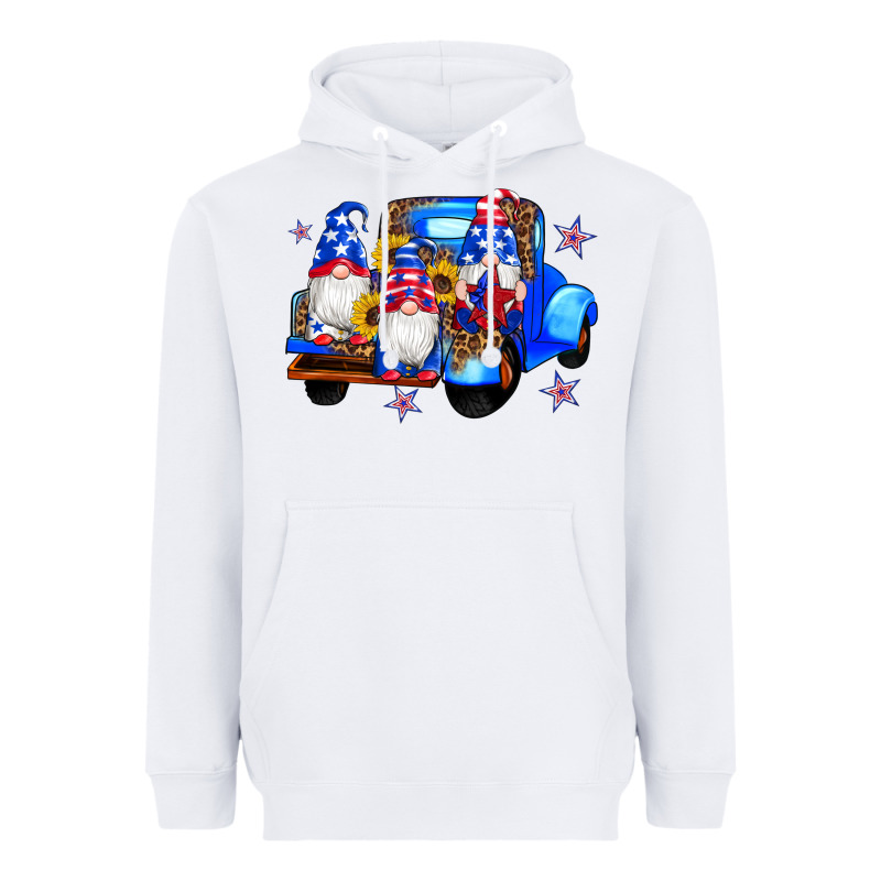 American Flag Gnomes Truck Sunflowers Star Leopard Heavyweight Hoodie by Artiststas | Teevron