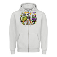 Dove Grey mardi gras dude Zipper Hoodie - SublimationCraftShop