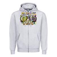 Heather Grey mardi gras dude Zipper Hoodie - SublimationCraftShop