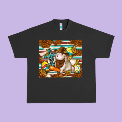 Western Bunny Urban Heavy Tee Designed By Tumblerdesignbyshophia