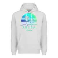 Dove Grey Vintage Aruba Beach Tropical Vibes Vacation Souvenir Gift Premium Hoodie - minhPixels