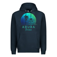 Navy Vintage Aruba Beach Tropical Vibes Vacation Souvenir Gift Premium Hoodie - minhPixels