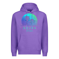 Purple Vintage Aruba Beach Tropical Vibes Vacation Souvenir Gift Premium Hoodie - minhPixels