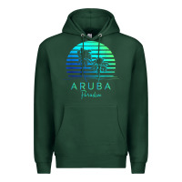 Sports Green Vintage Aruba Beach Tropical Vibes Vacation Souvenir Gift Premium Hoodie - minhPixels