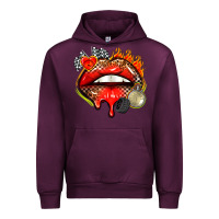 Mauve Wine race lips Urban Hoodie - AdoDesignShop