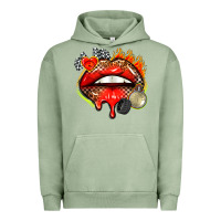 Pigment Oil Green race lips Urban Hoodie - AdoDesignShop