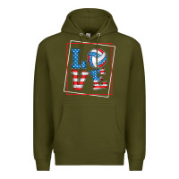 Army Green love usa flag volleyball gifts for volleyball fans teen t shirt Premium Hoodie - minhPixels