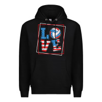 Black love usa flag volleyball gifts for volleyball fans teen t shirt Premium Hoodie - minhPixels