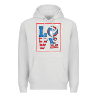 Dove Grey love usa flag volleyball gifts for volleyball fans teen t shirt Premium Hoodie - minhPixels