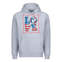 Heather Grey love usa flag volleyball gifts for volleyball fans teen t shirt Premium Hoodie - minhPixels