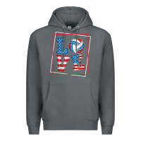 Rock love usa flag volleyball gifts for volleyball fans teen t shirt Premium Hoodie - minhPixels