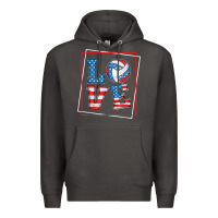Smoke love usa flag volleyball gifts for volleyball fans teen t shirt Premium Hoodie - minhPixels