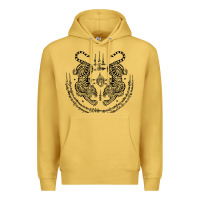 Antique Gold sak yant thai tattoo twin tiger muay magical thailand gifts t shirt Premium Hoodie - minhPixels