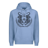 Colony Blue sak yant thai tattoo twin tiger muay magical thailand gifts t shirt Premium Hoodie - minhPixels