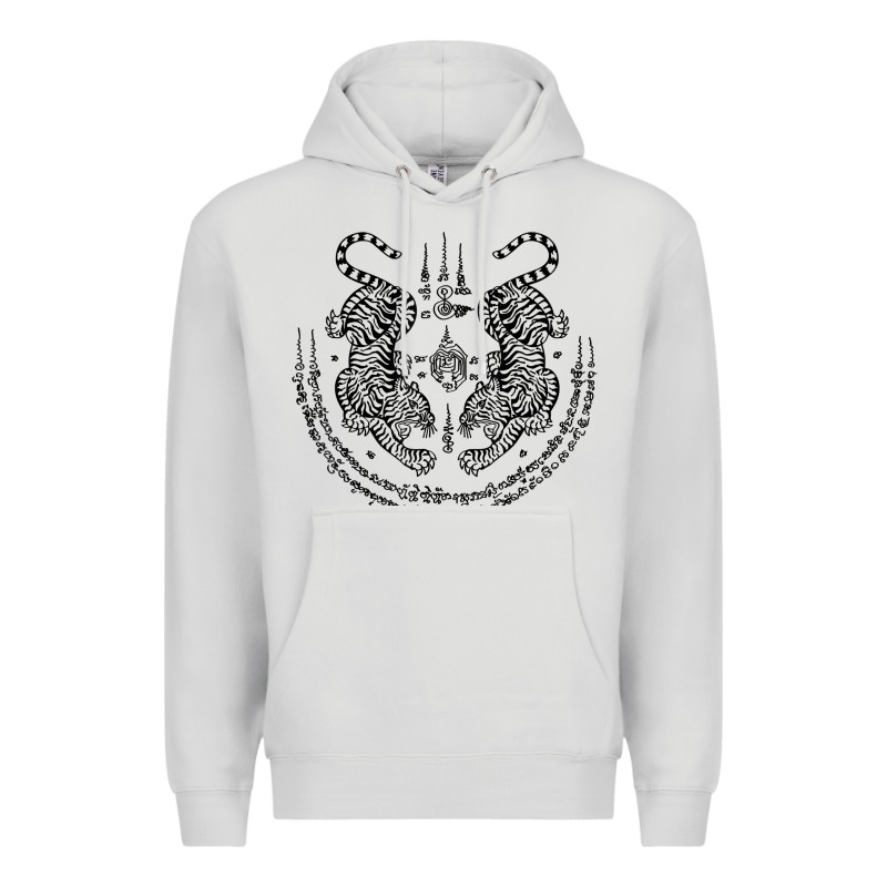 Sak Yant Thai Tattoo Twin Tiger Muay Magical Thailand Gifts T Shirt Premium Hoodie by minhPixels | Teevron