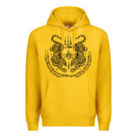 Lemon sak yant thai tattoo twin tiger muay magical thailand gifts t shirt Premium Hoodie - minhPixels